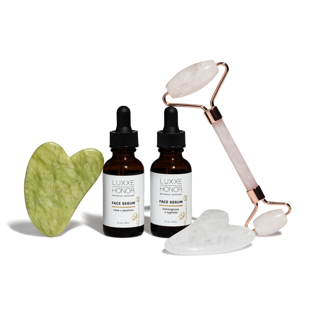 Indulge Bundle: Essential Oil Face Serum + Gua Sha