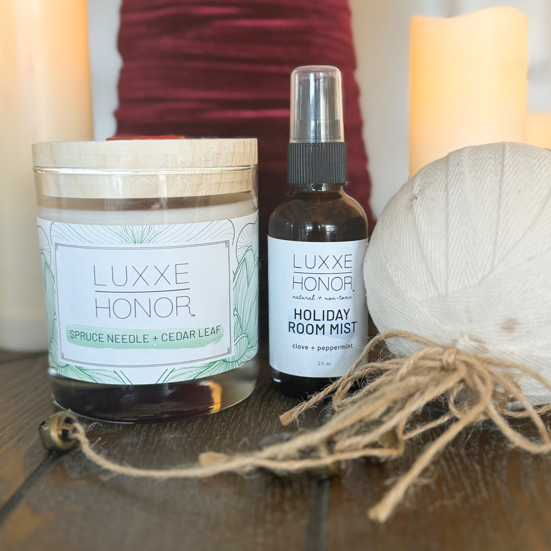 Holiday Hostess Bundle: Essential Oil Candle + Room Mist Gift Set