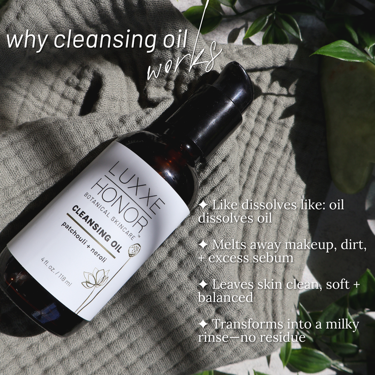Makeup and Oil Cleanser: Natural Face Cleanser with Essential Oils